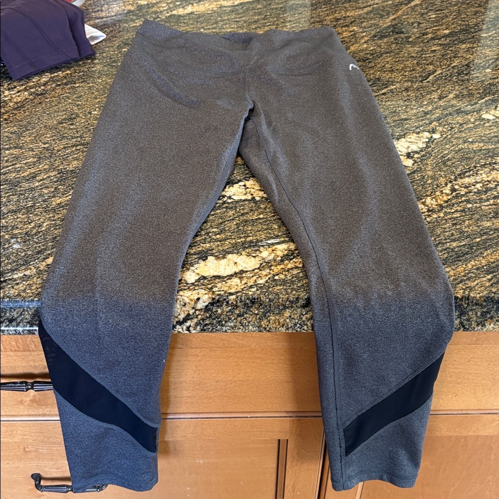 Reebok Charcoal and Black Leggings